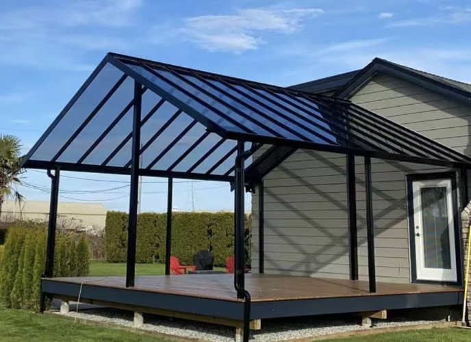 pyramid glass deck cover