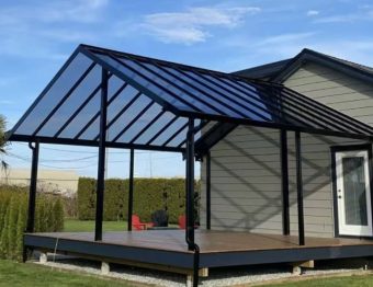 pyramid glass deck cover